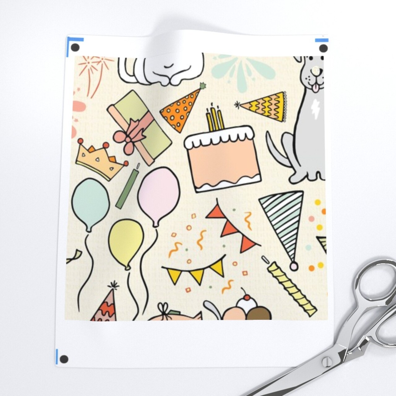Dog Cat Multicolor Presents Whimsical Celebration Playful Balloons Pastels Candles Birthday Cake Bright Summer Colors Gift Large Scale Custom Pre-pasted Wallpaper by Spoonflower Pre-Pasted Wallpaper 2FT Wide